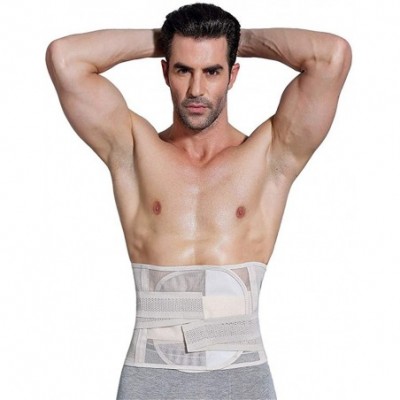 Shapewear Men's Breathable Beer Belly Waist Elastic Slimming Belt Adjustable - Nude - C818WRDH5E0