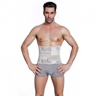 Shapewear Men's Breathable Beer Belly Waist Elastic Slimming Belt Adjustable - Nude - C818WRDH5E0