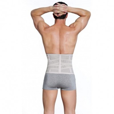 Shapewear Men's Breathable Beer Belly Waist Elastic Slimming Belt Adjustable - Nude - C818WRDH5E0