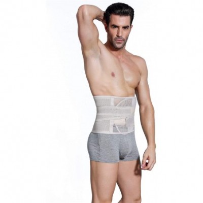 Shapewear Men's Breathable Beer Belly Waist Elastic Slimming Belt Adjustable - Nude - C818WRDH5E0