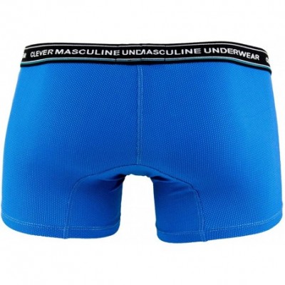 Boxer Briefs Masculine Male Boxer Briefs Trunks Underwear for Men - Blue - CM18C54N0ML