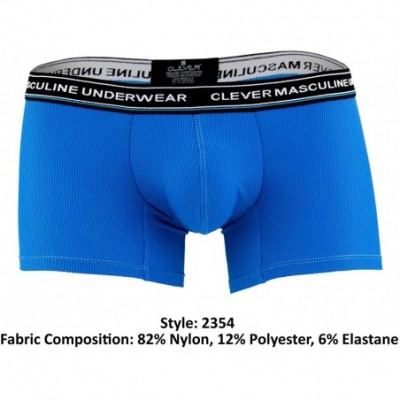 Boxer Briefs Masculine Male Boxer Briefs Trunks Underwear for Men - Blue - CM18C54N0ML