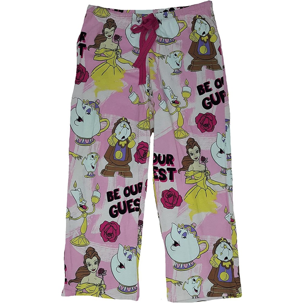 Bottoms Disney Beauty and The Beast All Over Capri Knit Sleep Pants - C917XXS422S