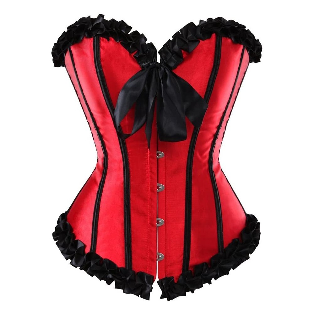 Bustiers & Corsets Sexy Basque Corset Lingerie for Women Plus Size Overbust Sexy Corset for Loss Waist Gothic Lace Up Bustier...