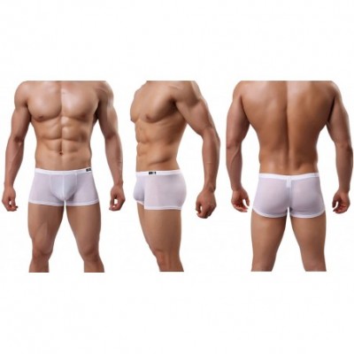 Boxer Briefs Men's Silky Boxer Briefs Short Leg Underwear Pack Health to Wear - 4pack-a02 - CB186TTLQCY