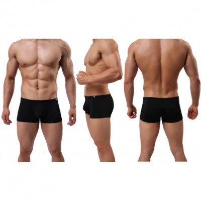 Boxer Briefs Men's Silky Boxer Briefs Short Leg Underwear Pack Health to Wear - 4pack-a02 - CB186TTLQCY