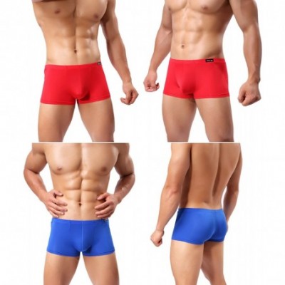 Boxer Briefs Men's Silky Boxer Briefs Short Leg Underwear Pack Health to Wear - 4pack-a02 - CB186TTLQCY