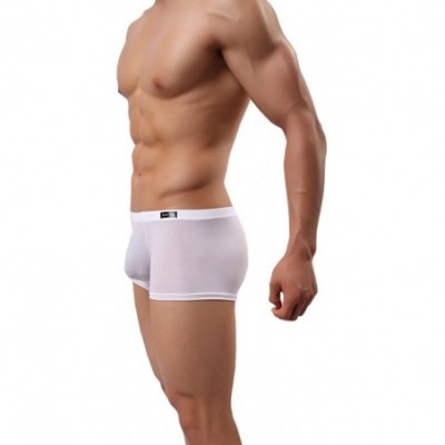 Boxer Briefs Men's Silky Boxer Briefs Short Leg Underwear Pack Health to Wear - 4pack-a02 - CB186TTLQCY