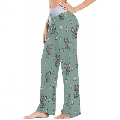 Bottoms Women Pajama Pants Sleepwear Comfy Casual Palazzo Lounge Pants Wide Leg - Color 2 - CF197NO26N4