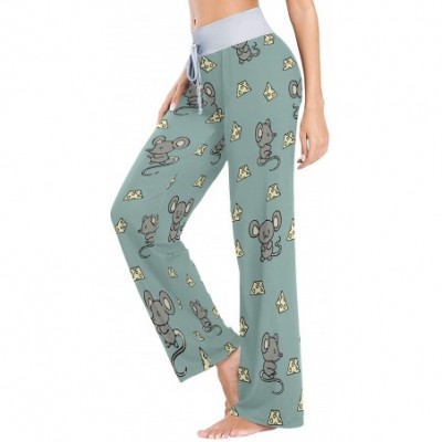 Bottoms Women Pajama Pants Sleepwear Comfy Casual Palazzo Lounge Pants Wide Leg - Color 2 - CF197NO26N4