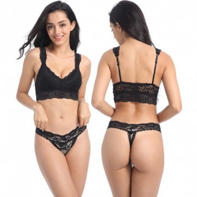 Panties Women's Lace Thongs- T Back Low Waist See Through Panties Sexy Seamless V-Shape Design Lace Thongs for Women - Multic...