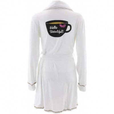 Robes Juniors Novelty Super Soft Bathrobe - White - C818LOI8H08