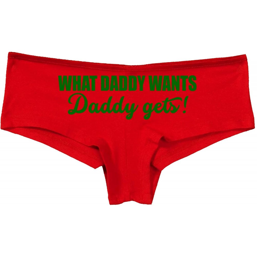 Panties What Daddy Wants Daddy Gets Everything Slutty Red Panties - Green - CW195GTCHE5