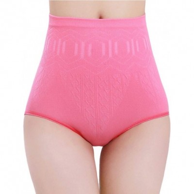 Shapewear Soft Underpants Briefs Panties for Women Cotton Underwear High Waist Control Body Shaper Slimming Pants - Hot Pink ...