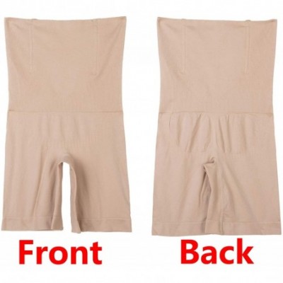 Shapewear High Waisted Shapewear Shorts Butt Lifter Tummy Control Body Shaper Panties Mid Thigh Underwear - Nude - CI18O3KEE2G