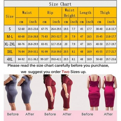 Shapewear High Waisted Shapewear Shorts Butt Lifter Tummy Control Body Shaper Panties Mid Thigh Underwear - Nude - CI18O3KEE2G