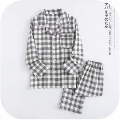 Sets Korea Fresh Pajama Sets Women 100% Gauze Cotton Long Sleeve Casual Sleepwear Women Pyjamas - Tz Zb-7 - CZ199X8LD4U