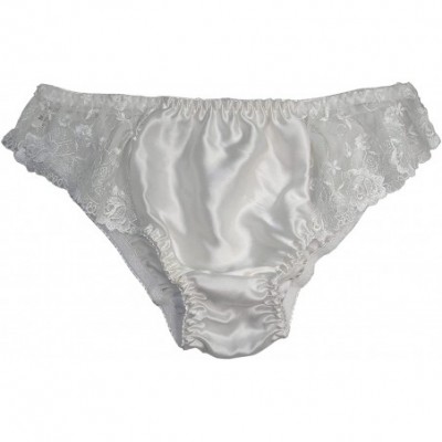 Panties Pure Silk Lace Panties - White - C911QYIPOU5