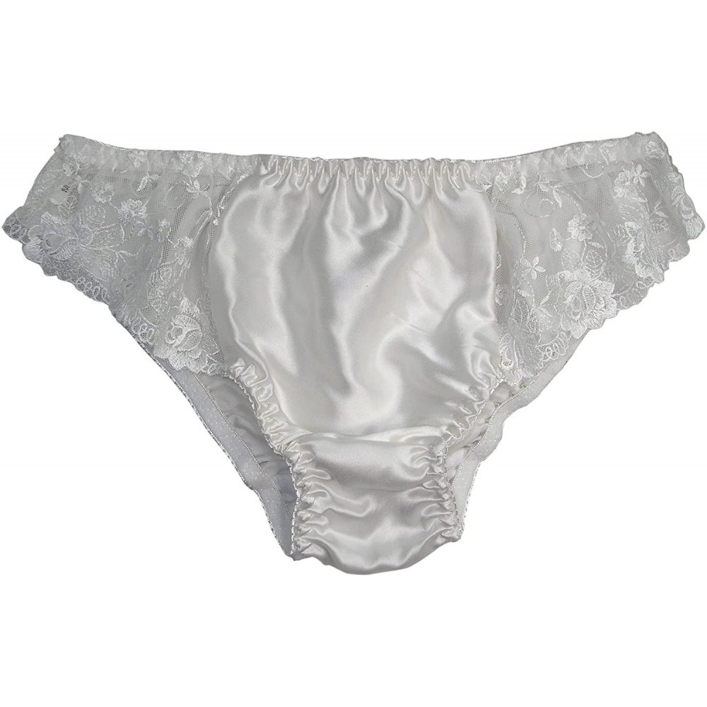 Panties Pure Silk Lace Panties - White - C911QYIPOU5