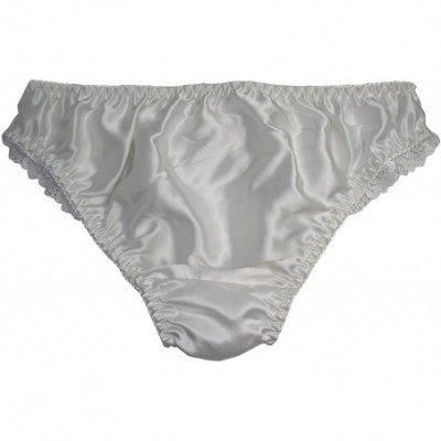 Panties Pure Silk Lace Panties - White - C911QYIPOU5