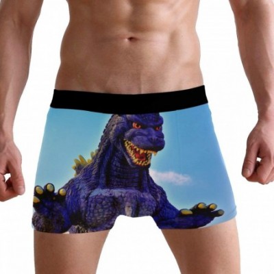 Boxer Briefs Godzilla Dinosaur Boxer Briefs for Men Boy Youth Mens Underwear Polyester Spandex Breathable - CW18YOY7EHL