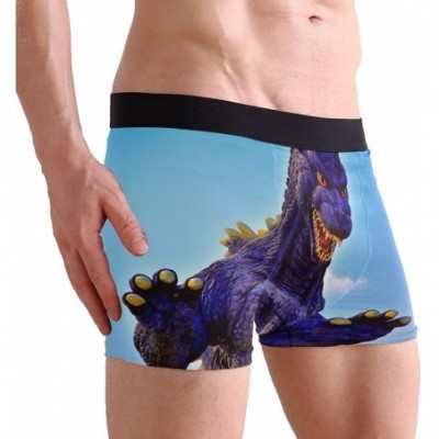 Boxer Briefs Godzilla Dinosaur Boxer Briefs for Men Boy Youth Mens Underwear Polyester Spandex Breathable - CW18YOY7EHL