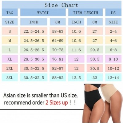 Shapewear Women Waist Cincher Girdle Tummy Control Thong Panty Slimmer Body Shaper - Black+beige(2 Pack) - C918UQSAGAN