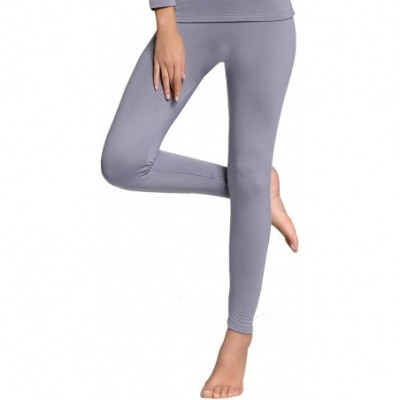 Thermal Underwear Women's Active Bottoms Pants Base Layer Leggings - Gray - CC18Y2IMXEC