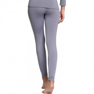 Thermal Underwear Women's Active Bottoms Pants Base Layer Leggings - Gray - CC18Y2IMXEC