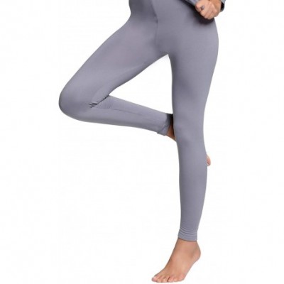 Thermal Underwear Women's Active Bottoms Pants Base Layer Leggings - Gray - CC18Y2IMXEC