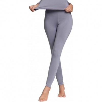 Thermal Underwear Women's Active Bottoms Pants Base Layer Leggings - Gray - CC18Y2IMXEC