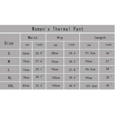 Thermal Underwear Women's Active Bottoms Pants Base Layer Leggings - Gray - CC18Y2IMXEC