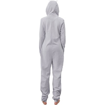 Sets Women's Soft and Warm Fleece Jumpsuit Size RHW2780 - (Rhw2789) Grey & White - C3182LYSTED