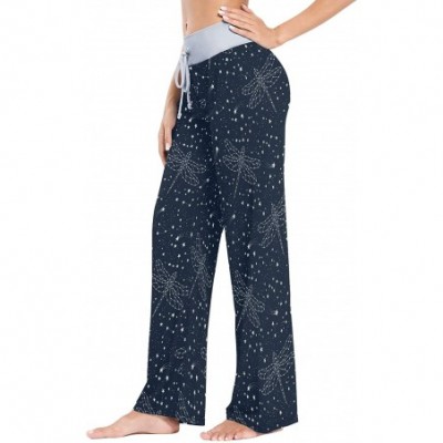 Bottoms Women's Loose Casual Comfy Pajama Pants Drawstring Palazzo Wide Leg Lounge Pants - Color24 - CM197ELXXR6