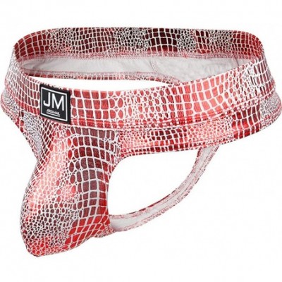 G-Strings & Thongs Sexy Men Underwear Jockstrap Snakeskin Men hot Gay Men Underwear - Red - CD196XQR636