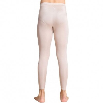 Thermal Underwear Pure Silk Jersey Knit Men Long Johns Bottom Only US S M L - White - CW18MH38LUW