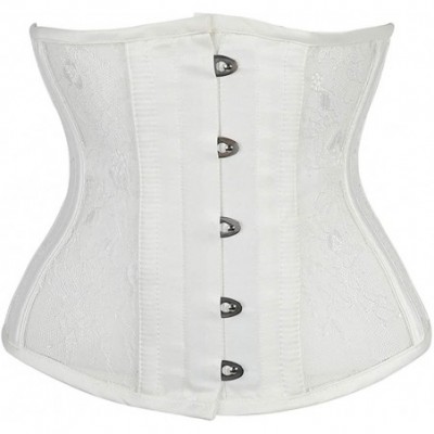 Bustiers & Corsets Women's Underbust Steel Boned Corset Curvy Waist Heavy Duty Trainer Corset Breathable Lace Body Shapewear ...