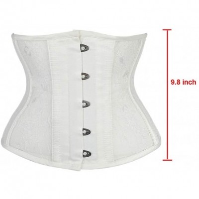 Bustiers & Corsets Women's Underbust Steel Boned Corset Curvy Waist Heavy Duty Trainer Corset Breathable Lace Body Shapewear ...