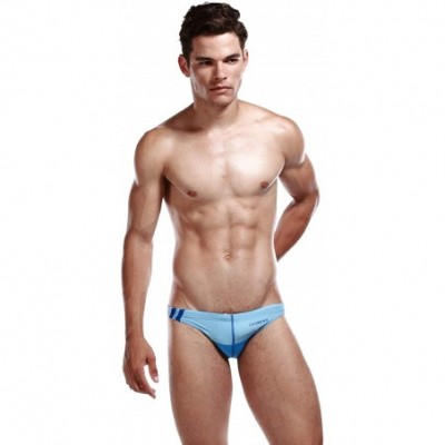 Briefs Mens Low Rise Sexy Swimwear Brief Swim Bikini 2251 - 2251 Blue - C211FBQJAH3