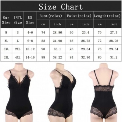 Shapewear Women Floral Lace Sheer Sleeveless High Neck Bodysuit Leotard Clubwear Tops M-5XL - Style 2 Black - CP19DTQOXS2