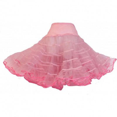 Slips Womens Vintage Rockabilly Tutu Petticoat - Pink - CB11JQQ8MBP