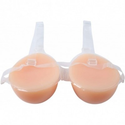 Accessories Silicone Wearable Breast Forms with Strap Enhancer Adjustable for Crossdresser Cosplay and Mastectomy - Beige - C...