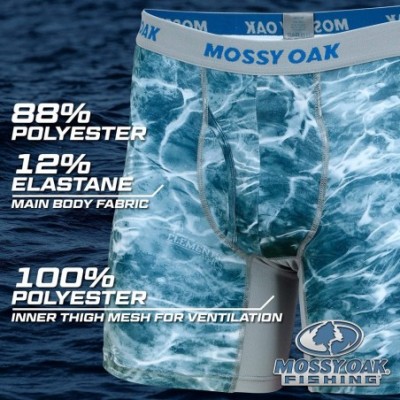 Boxer Briefs Fishing Mens Boxer Briefs- Quick Dry & Anti Chafing Underwear - Bonefish - C718WDHN762