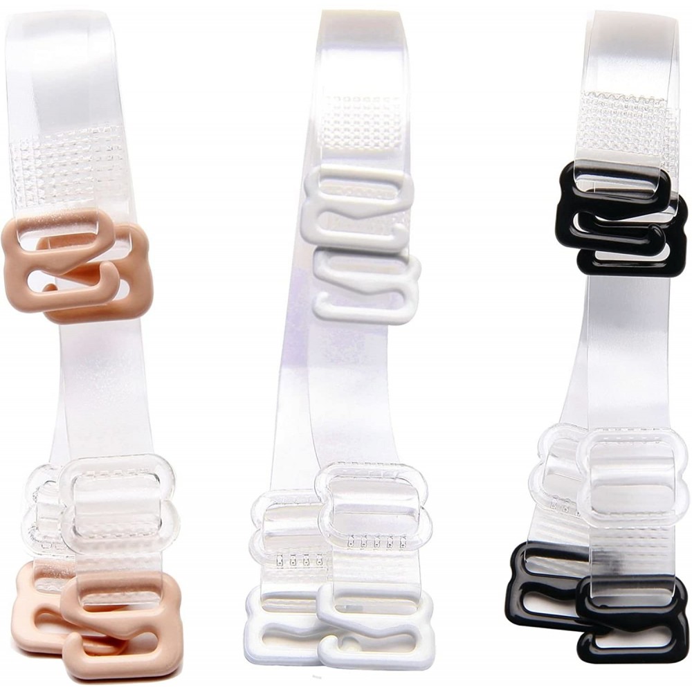 Accessories 3Pairs Invisible Soft Clear Replacement Bra Shoulder Straps - 3pairs - 8mm Width - CL125RLZEN1