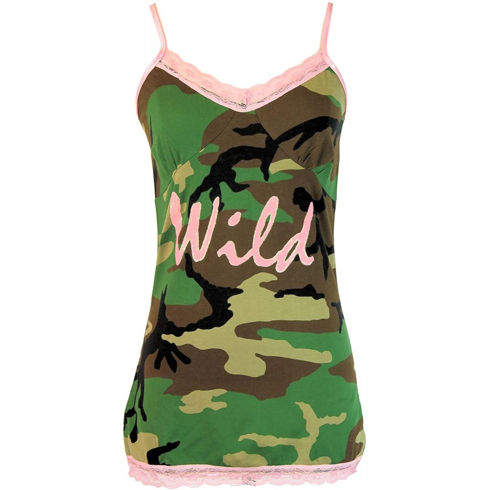 Nightgowns & Sleepshirts Women's Sexy Camouflage Chemise Tunic Top - Wild - CL1240ISAMN