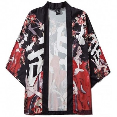 Robes 2020 Summer Anime Beauty Devil Kimono Streetwear Style Men Women Cardigan Japanese Robe Female Traditional Clothing (1-...