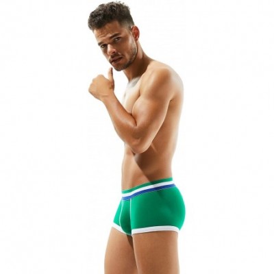 Boxer Briefs Mens Low-Rise Trunk Boxer Brief Underwear - 80201 Green - CK18KDLW433