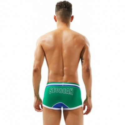 Boxer Briefs Mens Low-Rise Trunk Boxer Brief Underwear - 80201 Green - CK18KDLW433