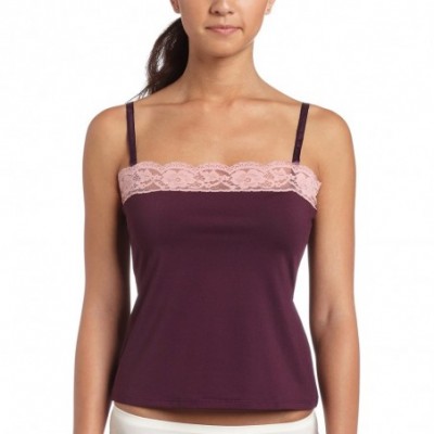 Sets Women's Micro cami w/Contrast lace - Plum - CP113MJUE5T