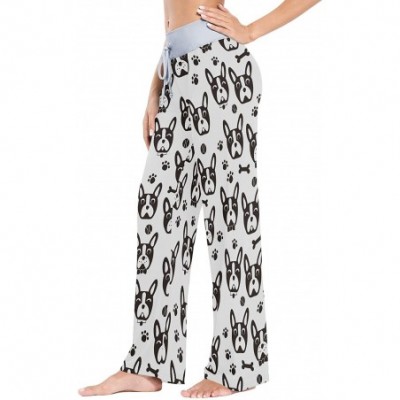 Bottoms Women's Loose Casual Comfy Pajama Pants Drawstring Palazzo Wide Leg Lounge Pants - Color19 - C9197ED02TG